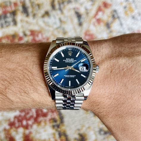 rolex datejust 41 fluted bezel blue dial|rolex datejust 41 white rolesor.